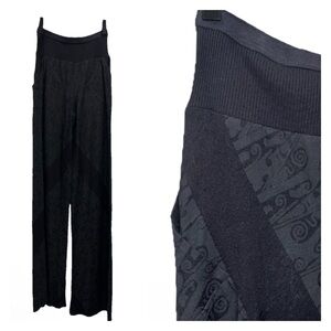 RICK OWENS LILIES pants black printed IT 38 US 2 lounge wool angora stretch NWT